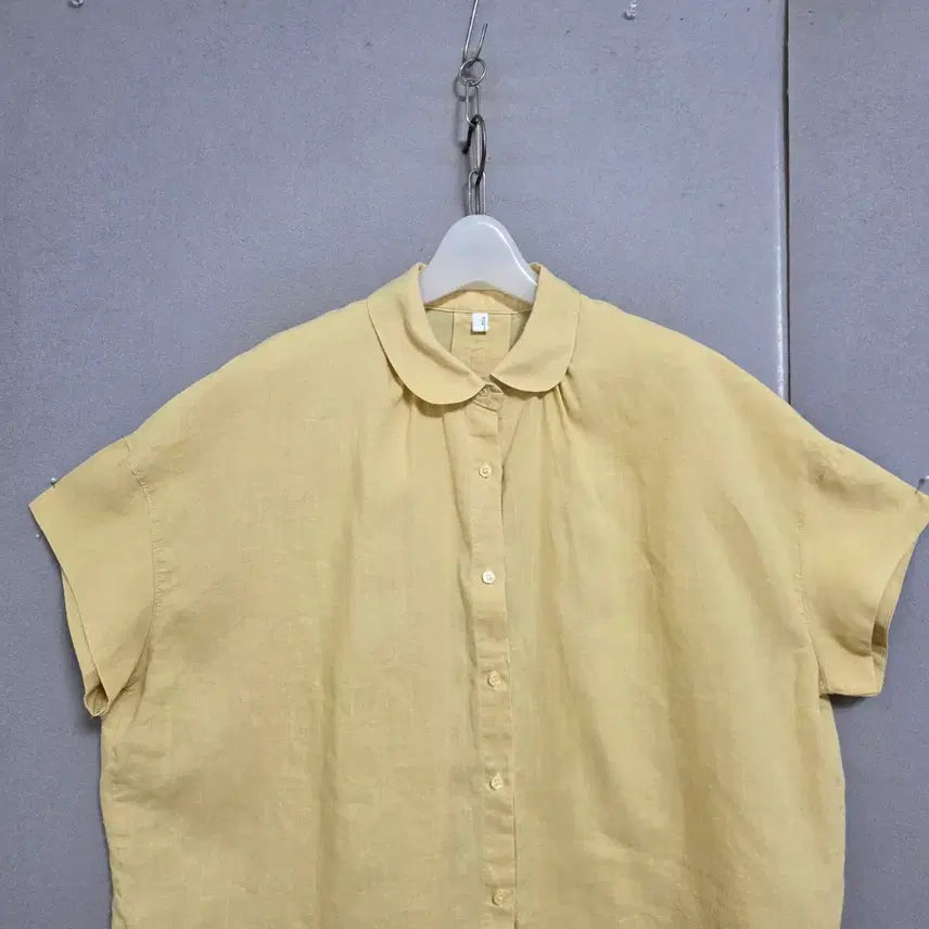 [BUNJANG] FF Linen Blouse / 둥근카라 박시핏 린넨 블라우스 FF   n4711