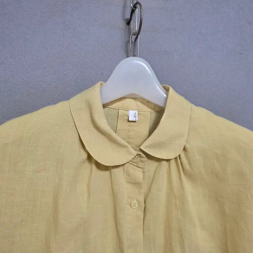 [BUNJANG] FF Linen Blouse / 둥근카라 박시핏 린넨 블라우스 FF   n4711