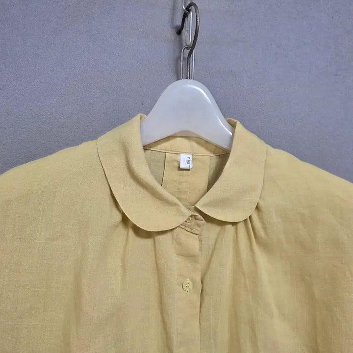 [BUNJANG] FF Linen Blouse / 둥근카라 박시핏 린넨 블라우스 FF   n4711