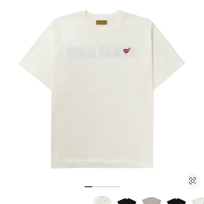 [BUNJANG] Human Made Heart Short Sleeve T-shirt White / 휴먼메이드 하트 반팔티 화이트