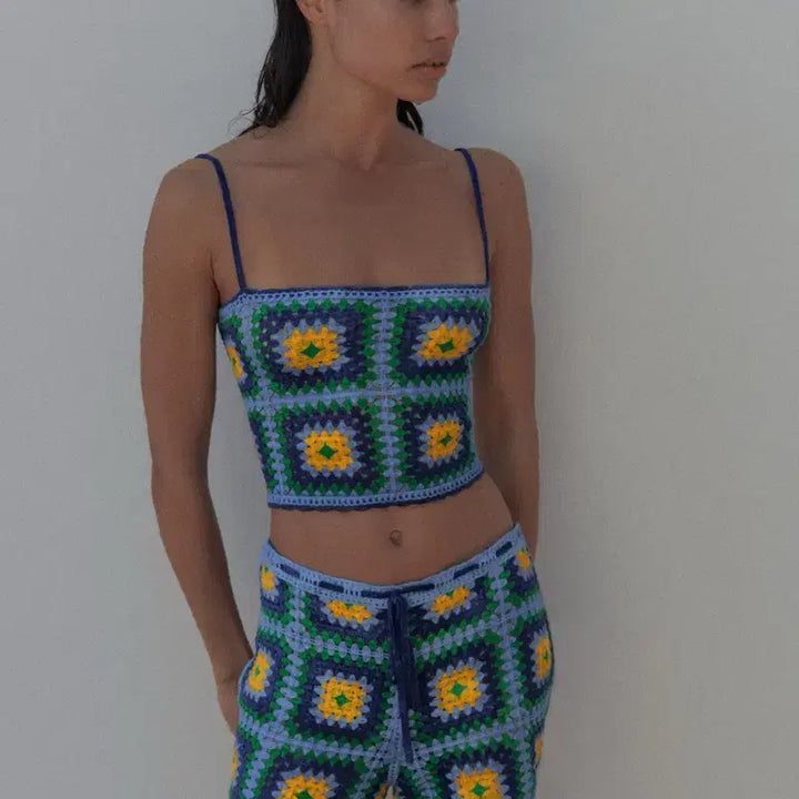 [BUNJANG] ZARA Cropped Top &amp; Pants Set / ZARA 자라 크로세 크롭 탑 + 팬츠 세트 셋업 (새상품)