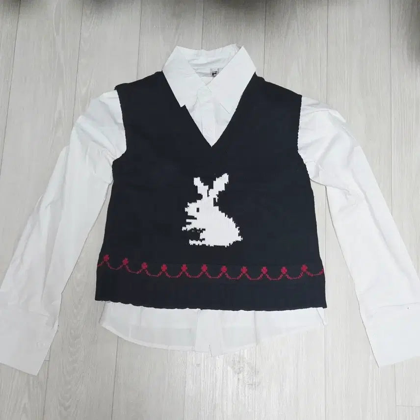 [BUNJANG] 3-Piece Set: Shirt, Knit Vest, Skirt / ㅁ새상품ㅁ 셔츠 니트베스트 스커트 3ps 세트