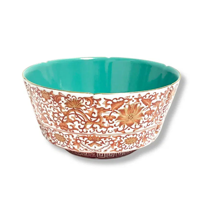 [SOLD OUT] 대청옹정 묘금 반홍금사 길상문 대완 [중국도자기]