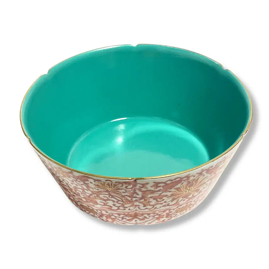 [SOLD OUT] 대청옹정 묘금 반홍금사 길상문 대완 [중국도자기]