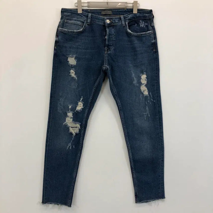 [BUNJANG] ZARA Original Damage Cutting Denim Jeans / 자라 오리지널 데미지 컷팅데님진 34 인치