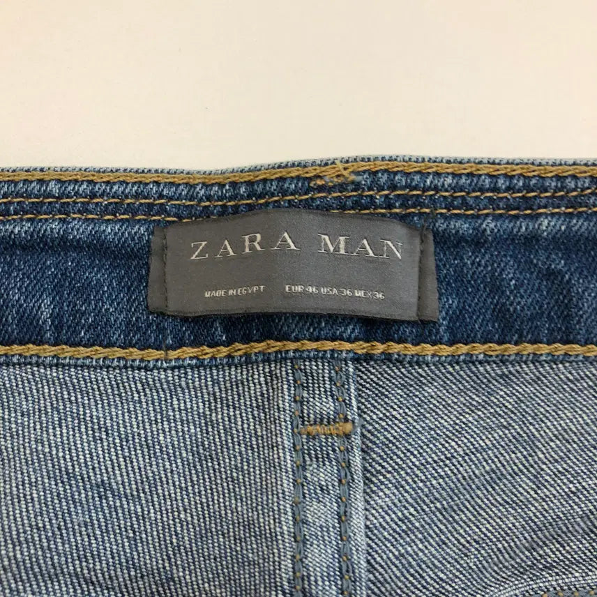[BUNJANG] ZARA Original Damage Cutting Denim Jeans / 자라 오리지널 데미지 컷팅데님진 34 인치