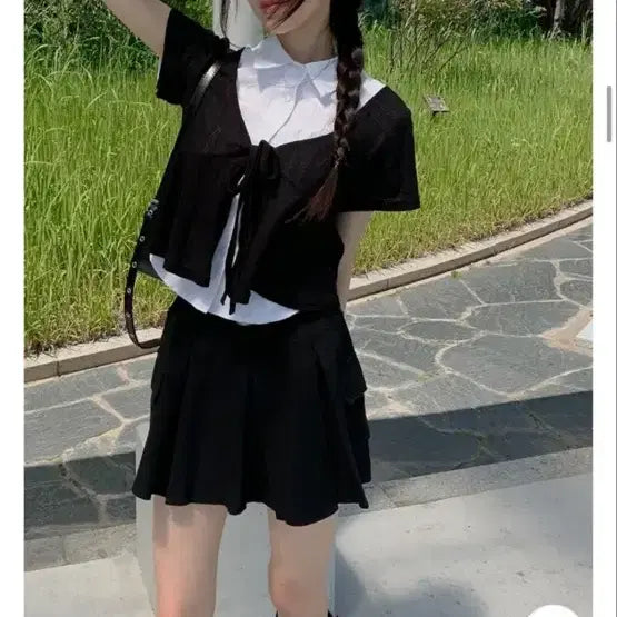 [BUNJANG] 애니원모어 볼레로 스트랩 가디건 블랙 / 애니원모어 볼레로 스트랩 가디건 블랙