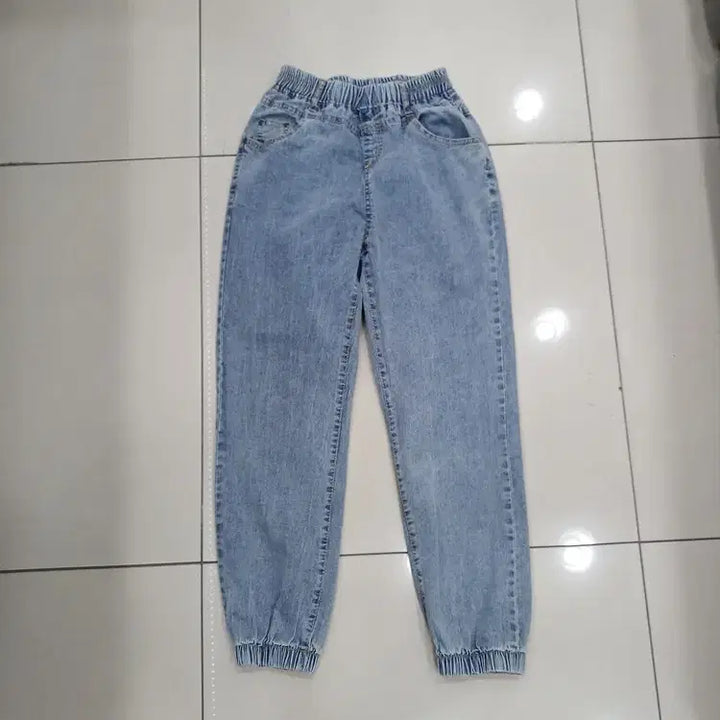 [BUNJANG] Vintage Casual Jogger Jeans / 허리밑단밴딩 조거 청바지 중고 빈티지 캐주얼