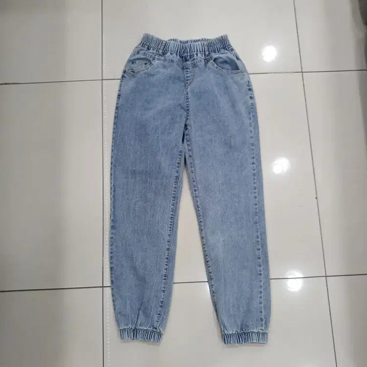[BUNJANG] Vintage Casual Jogger Jeans / 허리밑단밴딩 조거 청바지 중고 빈티지 캐주얼