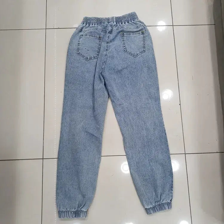 [BUNJANG] Vintage Casual Jogger Jeans / 허리밑단밴딩 조거 청바지 중고 빈티지 캐주얼