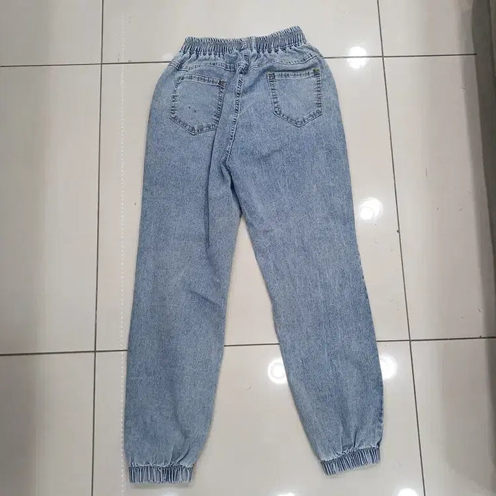 [BUNJANG] Vintage Casual Jogger Jeans / 허리밑단밴딩 조거 청바지 중고 빈티지 캐주얼
