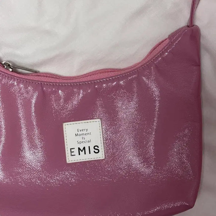 [BUNJANG] Emeeth Hobo Bag Enamel Pink / 이미스 호보백 에나멜 핑크