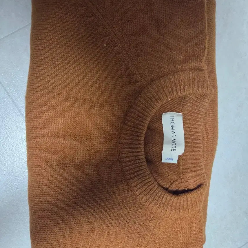 [BUNJANG] Thomas More SW1403 Lambswool Round Knit Sweater / 토마스모어 sw1403 램스울 라운드 니트 피칸 L