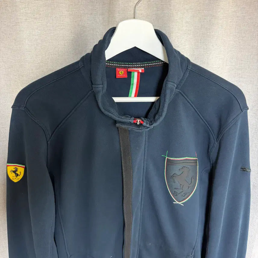 [BUNJANG] Puma Ferrari Scuderia Big Logo Track Jacket Navy L / 푸마 페라리 트랙 자켓 네이비 (L) 스쿠데리아 빅로고 집업