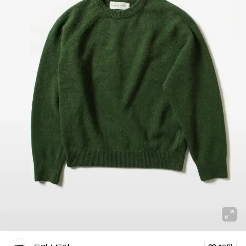 [BUNJANG] Thomas More SW1403 Lambswool Round Knit - Green Moss - L / 토마스모어 sw1403 램스울 라운드 니트 그린모스 L