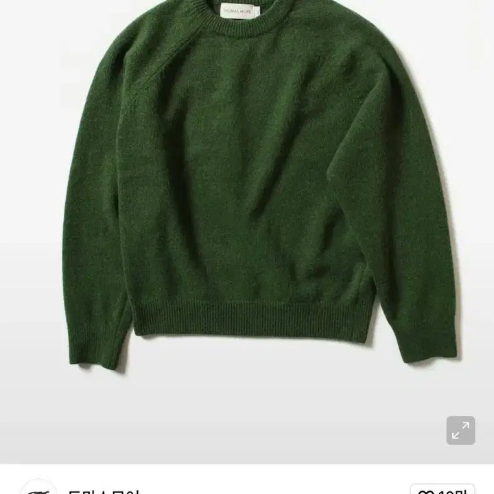 [BUNJANG] Thomas More SW1403 Lambswool Round Knit - Green Moss - L / 토마스모어 sw1403 램스울 라운드 니트 그린모스 L
