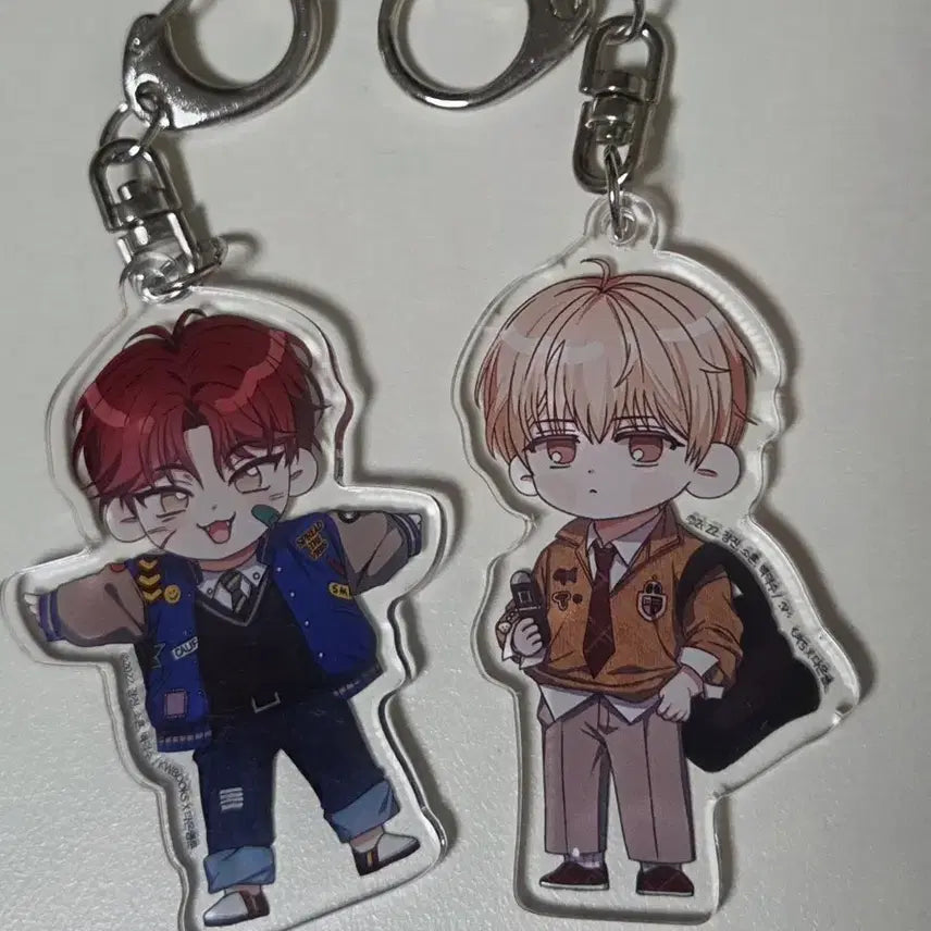 [BUNJANG] Demotjuk Cha Yu Jin &amp; Park Moon Dae SD Acrylic Keyring Bundle Set / (급처) 데못죽 팝업ver. SD아크릴 키링 차유진