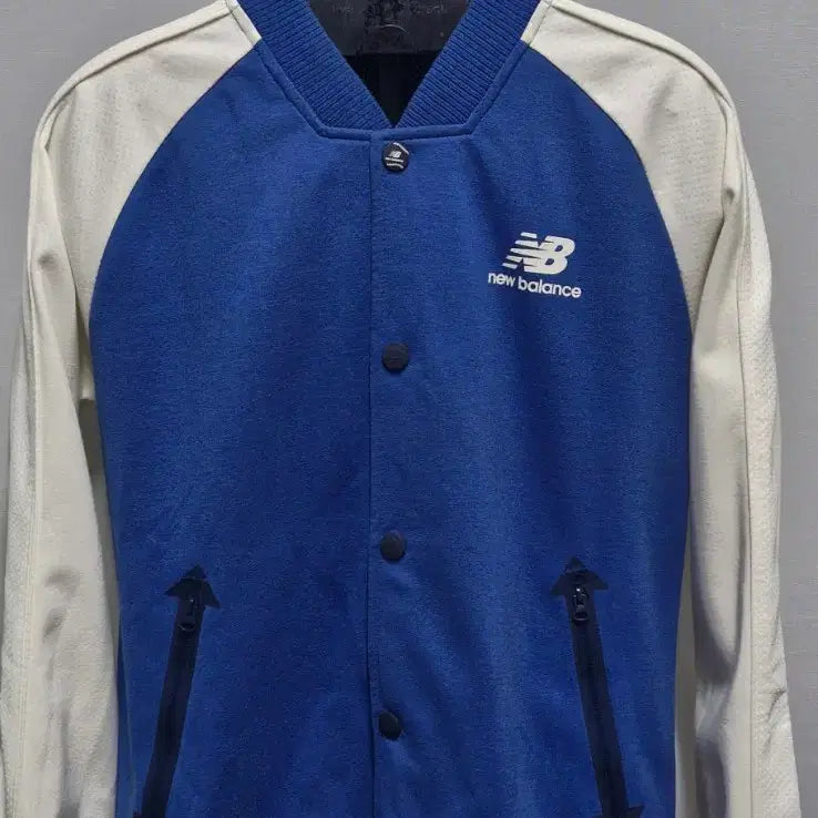 [BUNJANG] New Balance Logo Blue Stadium Jacket L / 뉴발란스 로고 블루 스타디움 자켓 L
