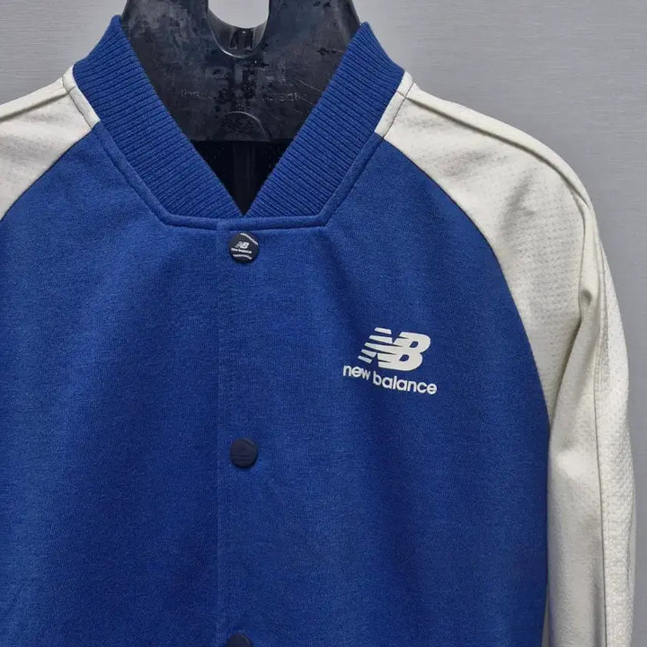[BUNJANG] New Balance Logo Blue Stadium Jacket L / 뉴발란스 로고 블루 스타디움 자켓 L