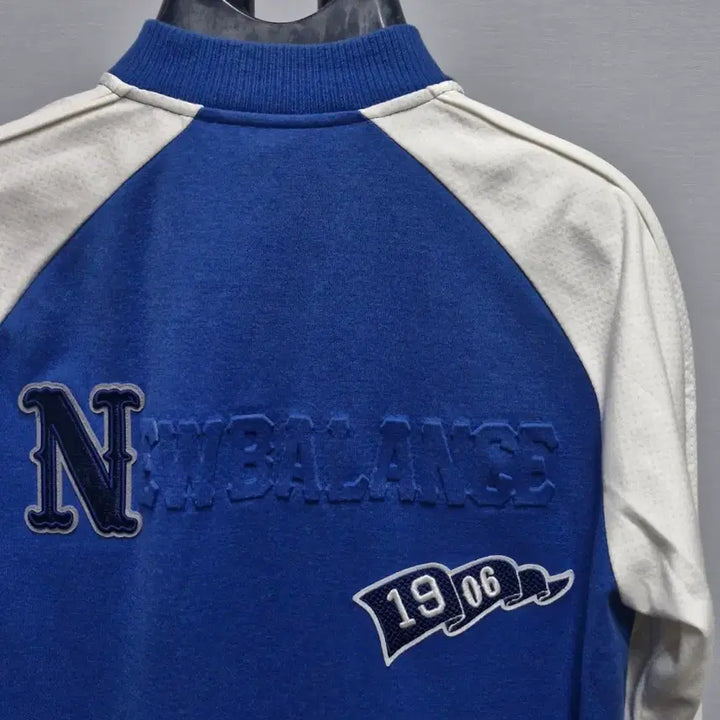[BUNJANG] New Balance Logo Blue Stadium Jacket L / 뉴발란스 로고 블루 스타디움 자켓 L