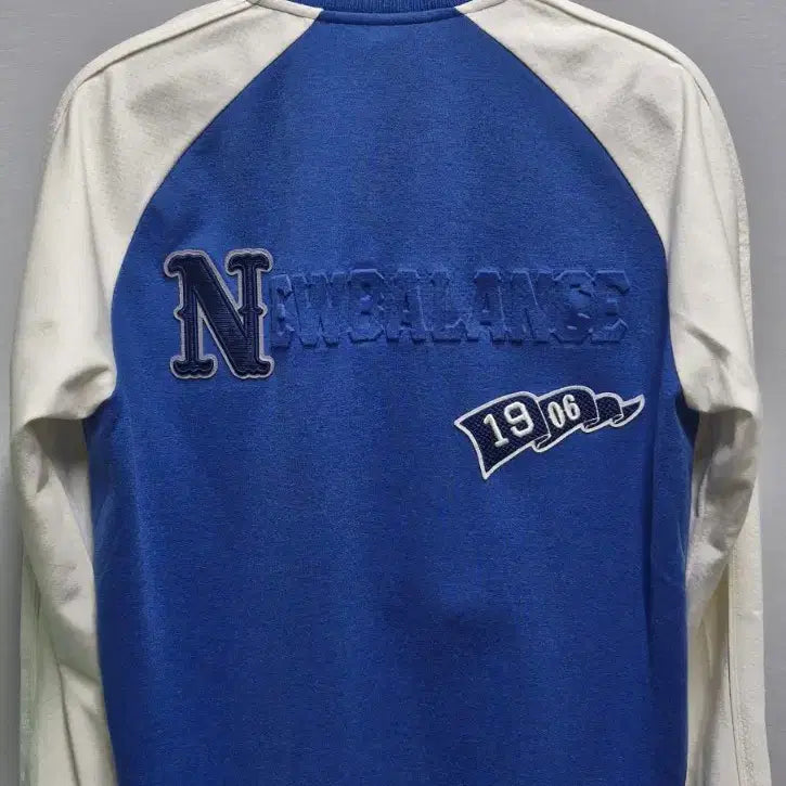 [BUNJANG] New Balance Logo Blue Stadium Jacket L / 뉴발란스 로고 블루 스타디움 자켓 L