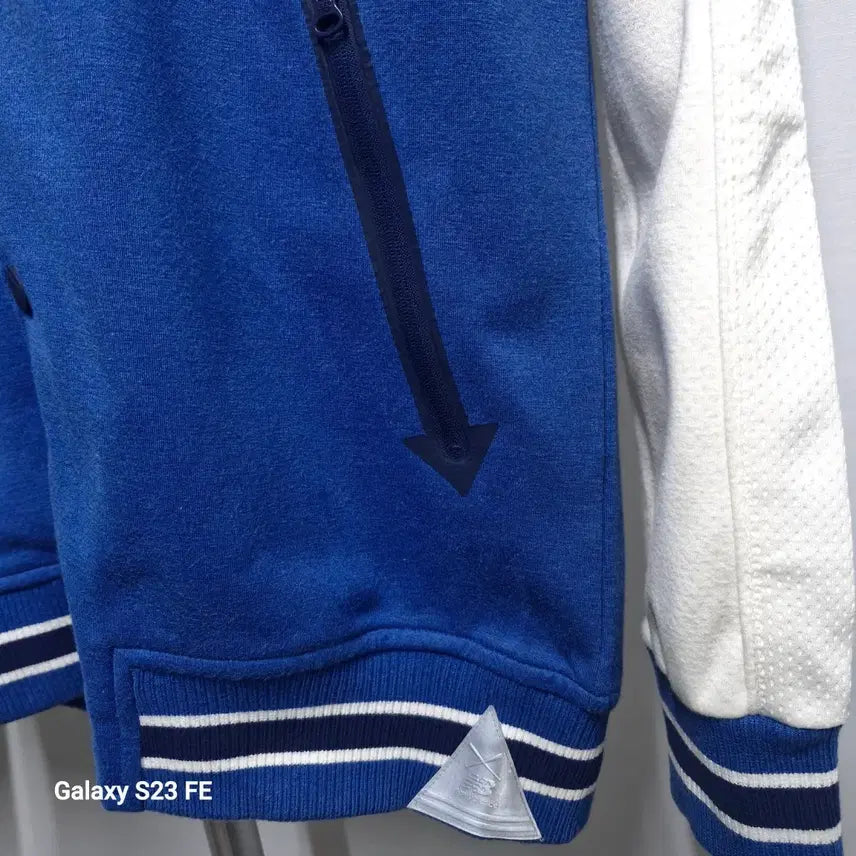 [BUNJANG] New Balance Logo Blue Stadium Jacket L / 뉴발란스 로고 블루 스타디움 자켓 L