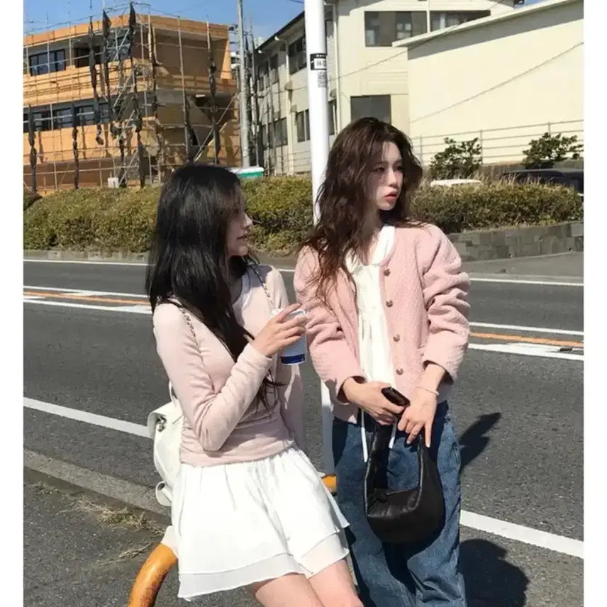 [SOLD OUT] 아카이브제이투유 다이애나 오버사이즈 가디건 핑크