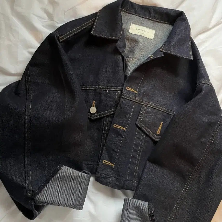 [BUNJANG] Courgette Denim Crop Jacket / 코제트 데님생지크롭자켓 청자켓 온드민 샵모도 온스 게드 타낫 퍼빗 미네트