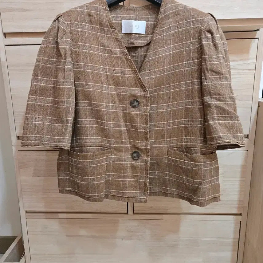 [SOLD OUT] sjsj린넨체크자켓