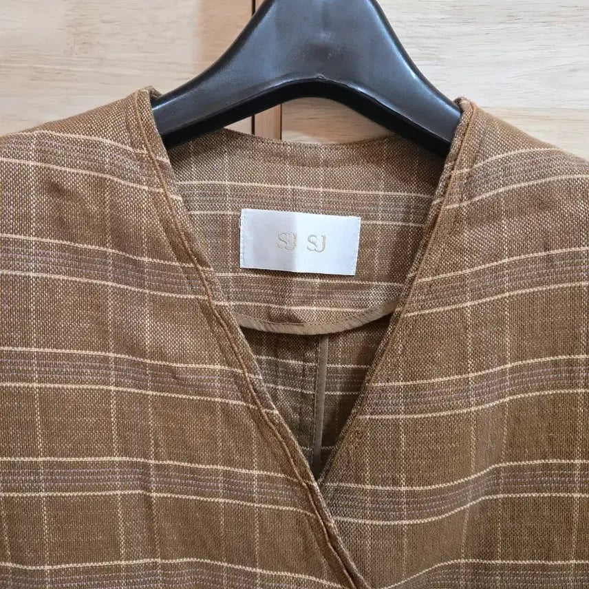 [SOLD OUT] sjsj린넨체크자켓