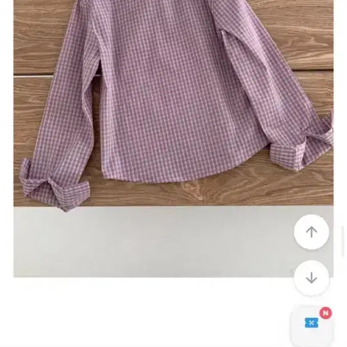 [BUNJANG] Pink Check Roll-Up Shirt / 핑크 체크 롤업 셔츠