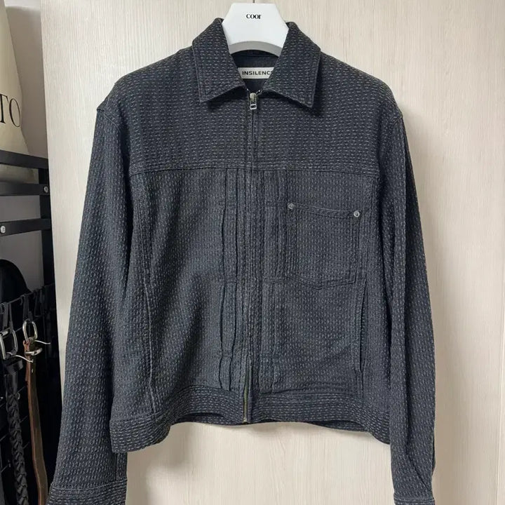 [BUNJANG] INSILENCE Stitched Surface Jacket (Black, L) / 인사일런스 스티치드 서페이스 자켓 블랙 L 사이즈