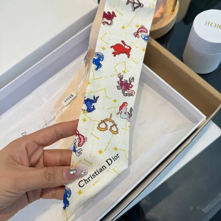 [BUNJANG] Dior Oblique Constellation Twilly Scarf / 디올 오블리크 별자리 트윌리 스카프
