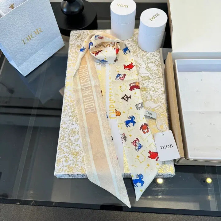 [BUNJANG] Dior Oblique Constellation Twilly Scarf / 디올 오블리크 별자리 트윌리 스카프
