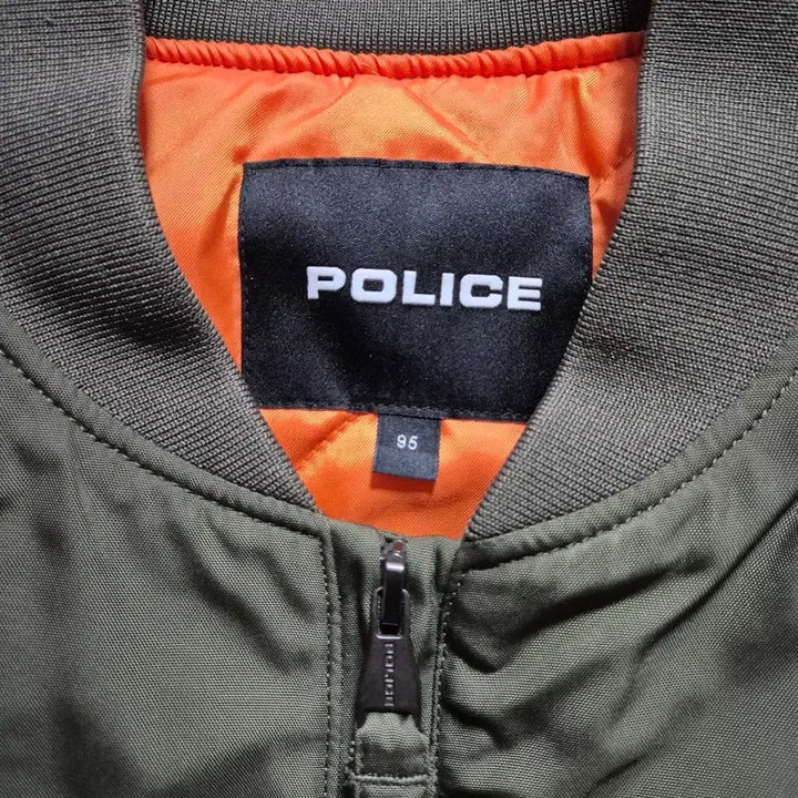 [BUNJANG] POLICE Khaki Bomber Jacket / POLICE 폴리스 카키 항공점퍼 봄버 자켓