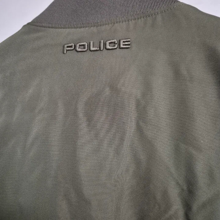 [BUNJANG] POLICE Khaki Bomber Jacket / POLICE 폴리스 카키 항공점퍼 봄버 자켓