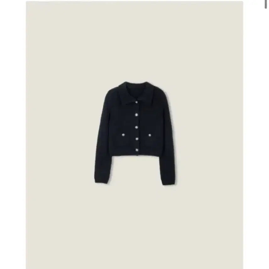 [BUNJANG] LePlain Mui Tweed Black Cardigan / 르플레인 무이 트위드 블랙 가디건