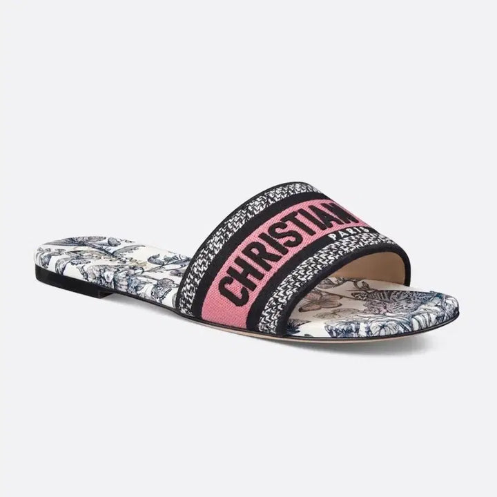 [BUNJANG] Dior Dway Mule Toile de Jouy "Mexico" Embroidery Pink Size 36.5 / [새상품]디올 디웨이 뮬 투알 드 주이 멕시코 자수