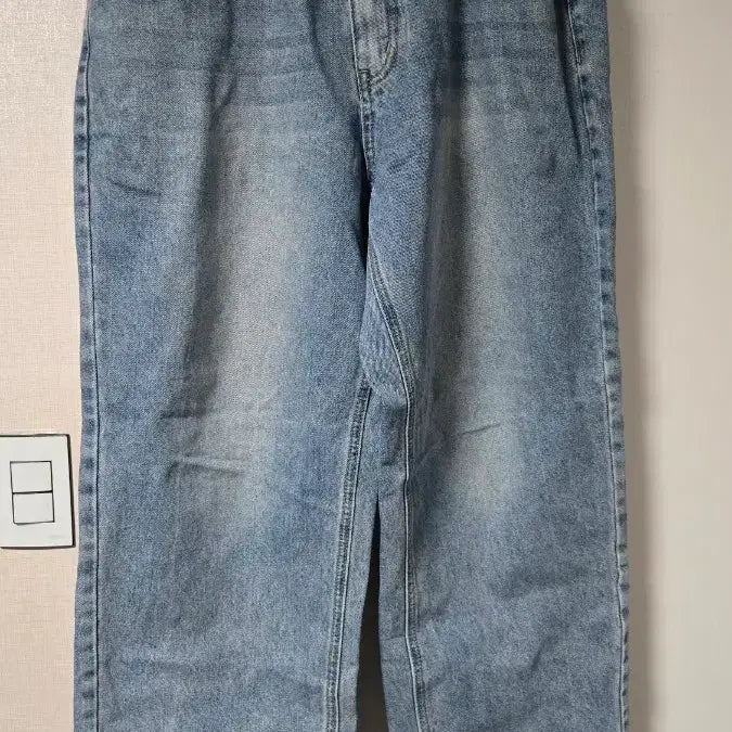[BUNJANG] Light Blue Denim Wide Pants / 연청 데님 와이드 팬츠