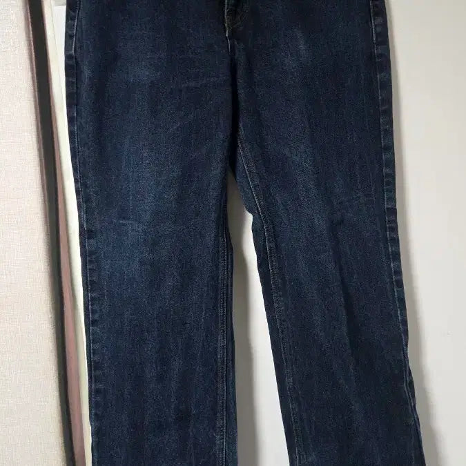 [BUNJANG] TOFFEE Indigo Semi-Wide Denim Pants / 토피 인디고 세미와이드 데님팬츠