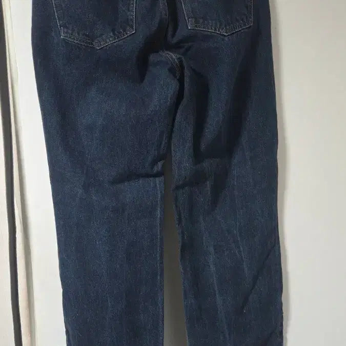 [BUNJANG] TOFFEE Indigo Semi-Wide Denim Pants / 토피 인디고 세미와이드 데님팬츠