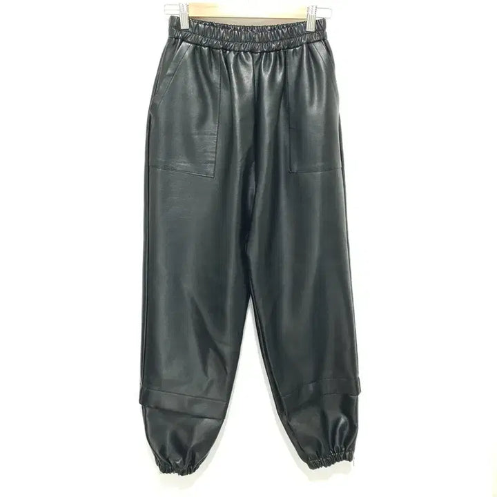 [BUNJANG] Leather Banding Jogger Pants / 여성 레더 밴딩 조거 팬츠 F_W0572