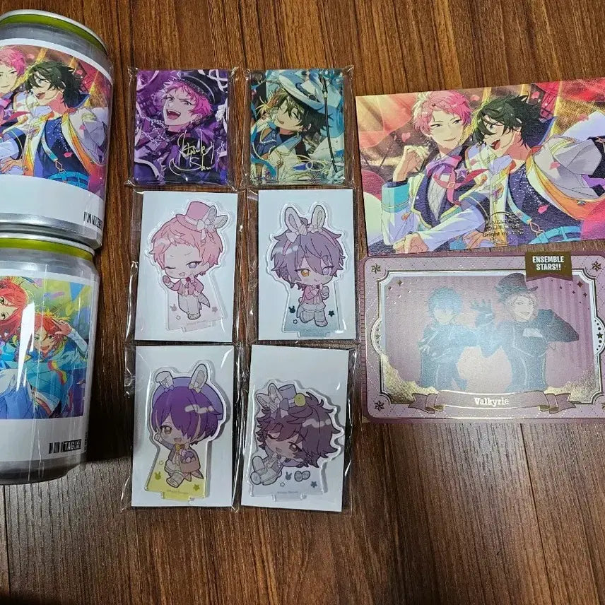 [BUNJANG] Valkyrie Ensemble Stars! Animate Cafe Easter Rabbit Acrylic Colotta Can Sticker Bundle Set / 앙스타 발키리 10주년 전시회 애니메이트 카페 이스터 토끼 특전