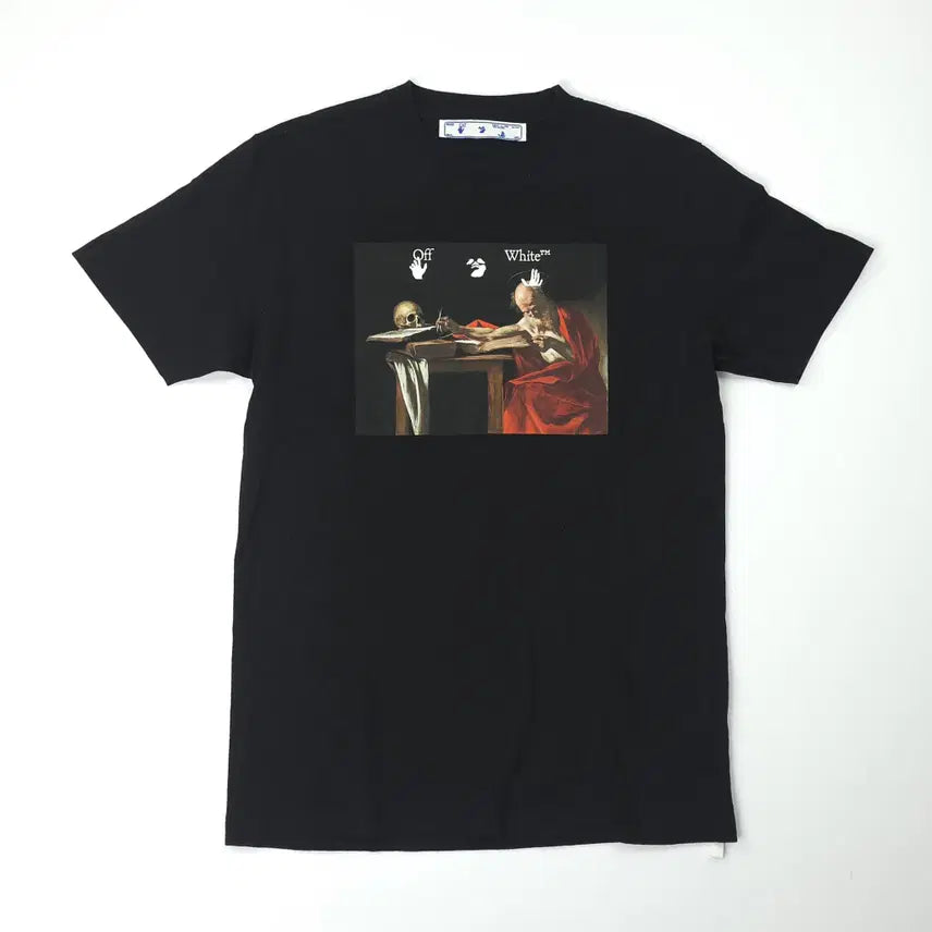 [SOLD OUT] 오프화이트 카라바조 코튼 티셔츠 블랙 (M)