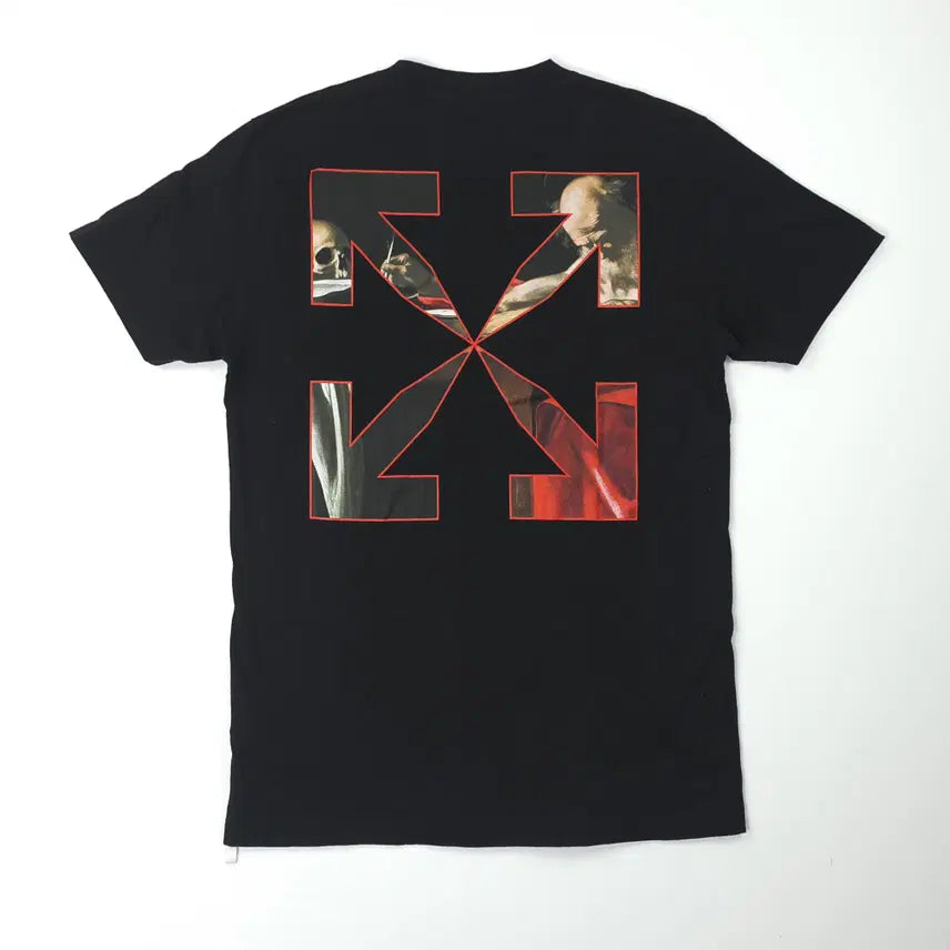[SOLD OUT] 오프화이트 카라바조 코튼 티셔츠 블랙 (M)