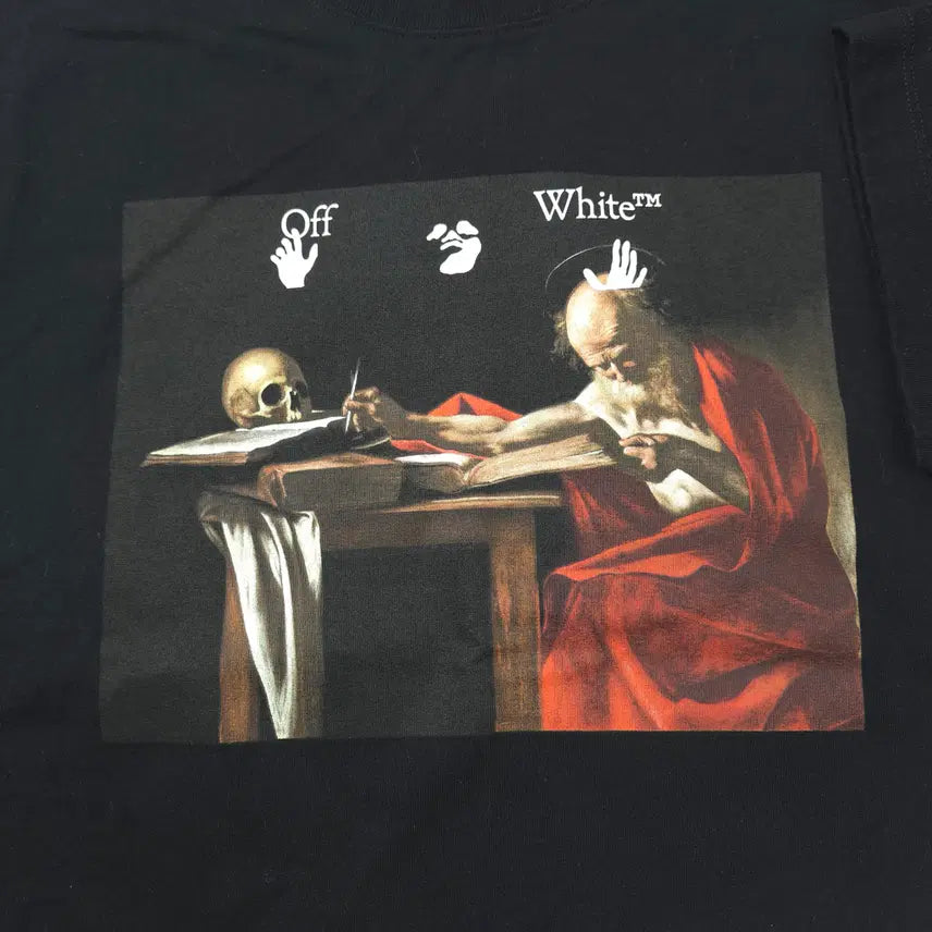 [SOLD OUT] 오프화이트 카라바조 코튼 티셔츠 블랙 (M)