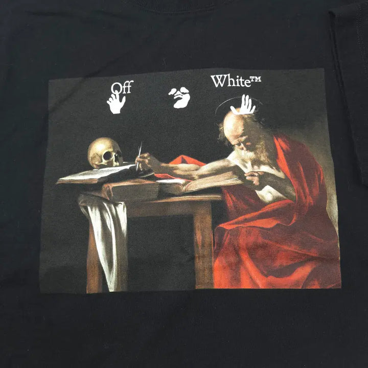[SOLD OUT] 오프화이트 카라바조 코튼 티셔츠 블랙 (M)