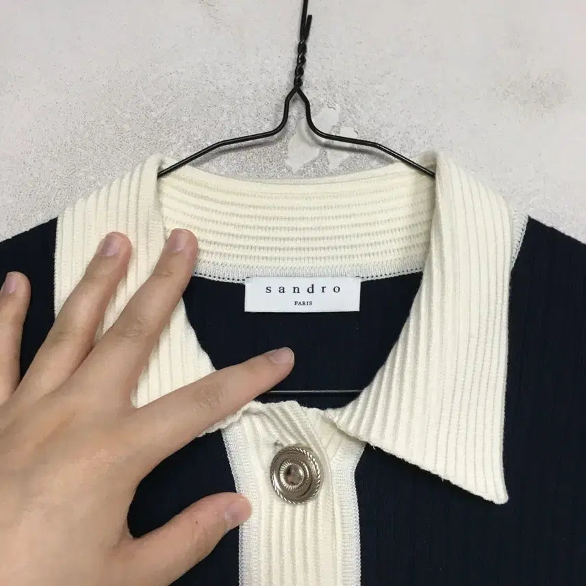[BUNJANG] SANDRO Collar Button Cardigan / SANDRO 산드로 카라 버튼 가디건
