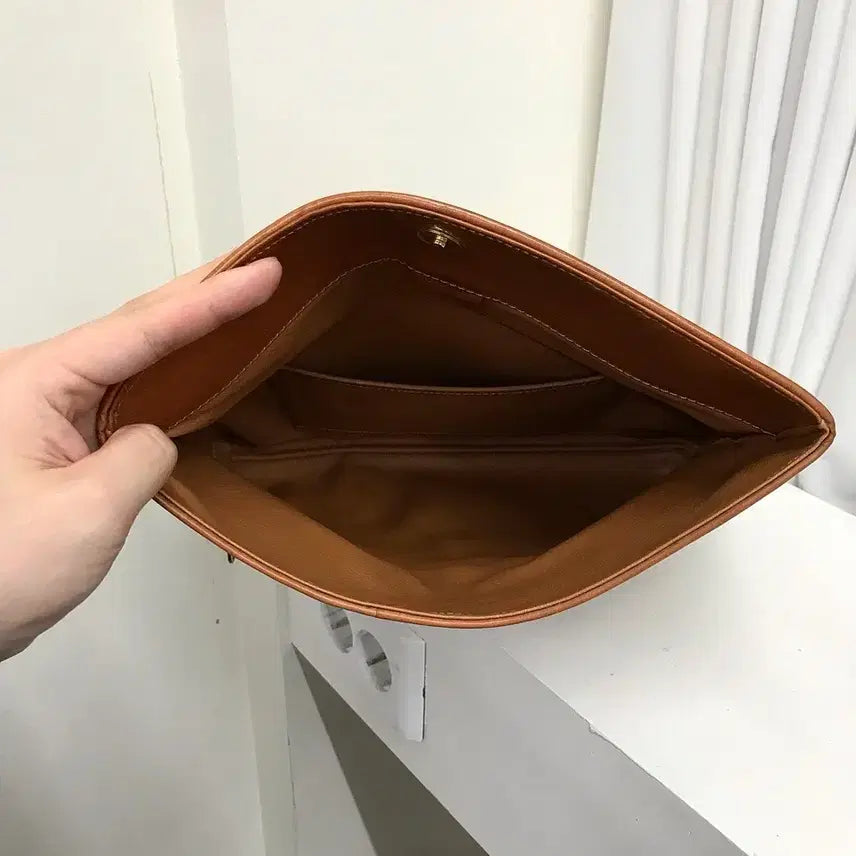 [BUNJANG] Celine Macadam Leather Clutch Bag / 셀린느 가죽로고 마카담 클러치백