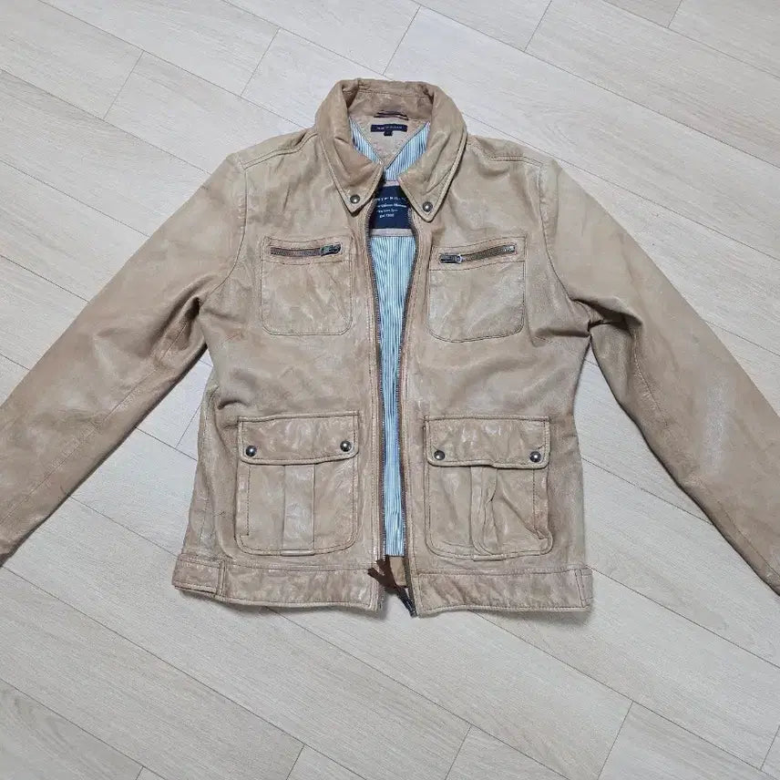 [BUNJANG] Tommy Hilfiger Leather Jacket / 타미힐피거 가죽자켓